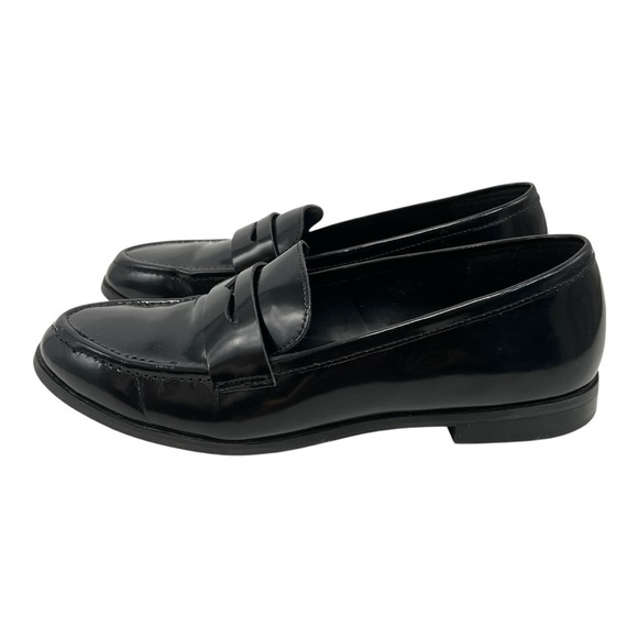 Banana Republic Factory Black Leather Classic Penny Loafers Flats Women’s 9 - Picture 5 of 16